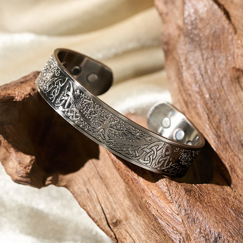 Nimara Ritual The Tree Of Life Copper Open Balance Luck Cuff Bracelet Bangle
