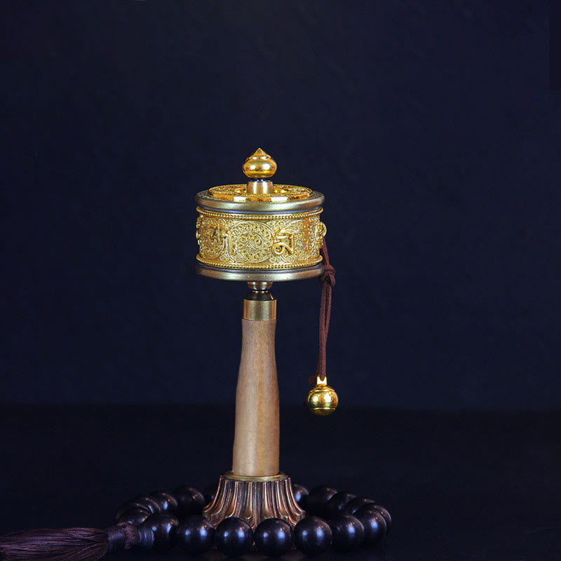 Nimara Ritual Tibetan Lucky Prayer Wheel Six True Words Decoration