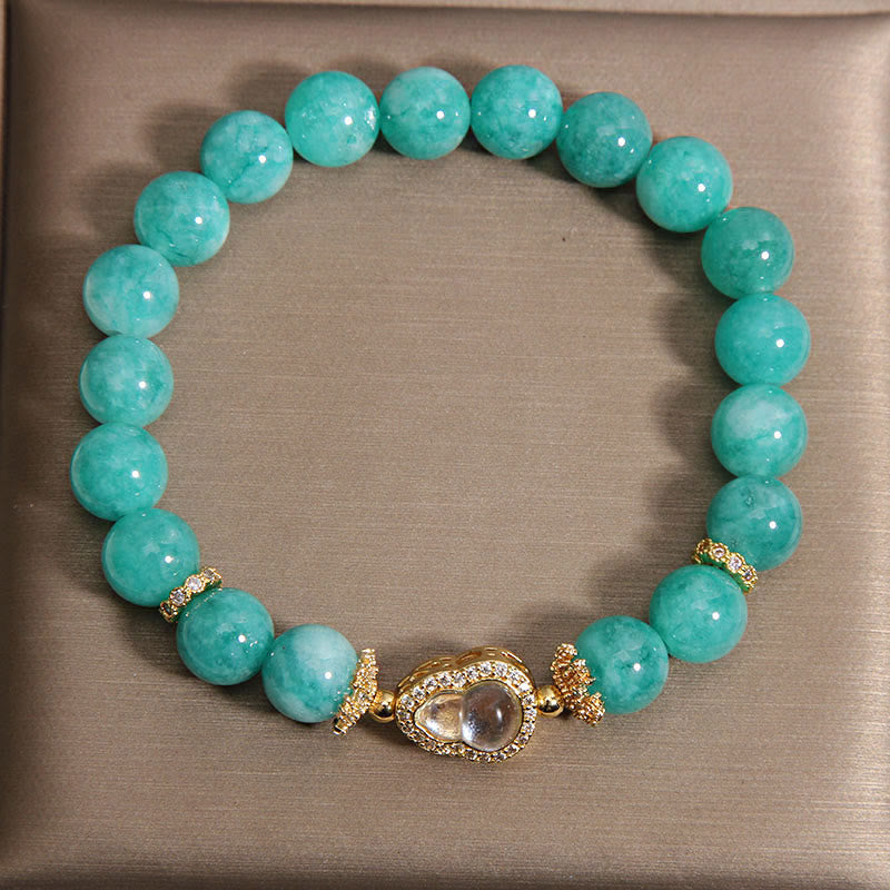 Nimara Ritual Gourd Design Amazonite Stone Healing Confidence Beads Bracelet