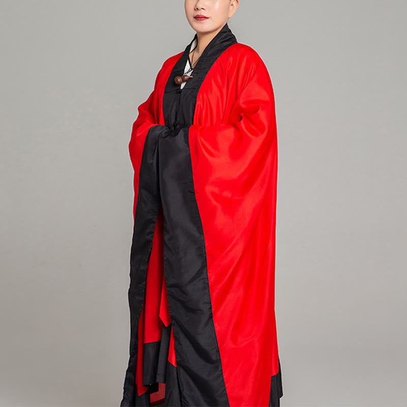 Nimara Ritual Wudang Solid Color Long Wide Sleeve Unisex Taoist Robe Kimono For Qigong Tai Chi Ceremony