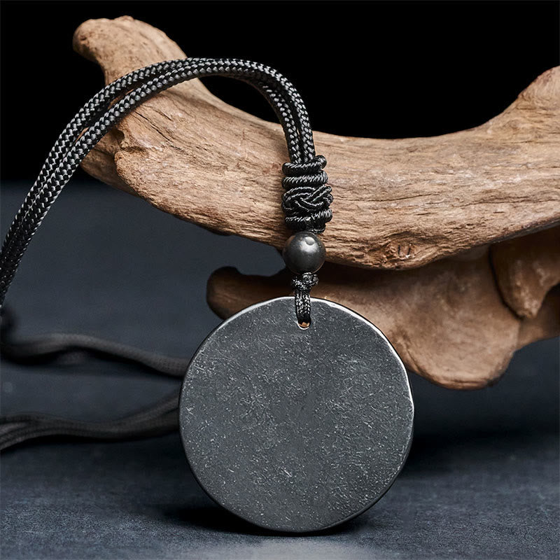 Nimara Ritual Circle Simple Design Authentic Shungite Stone Protection Necklace Pendant