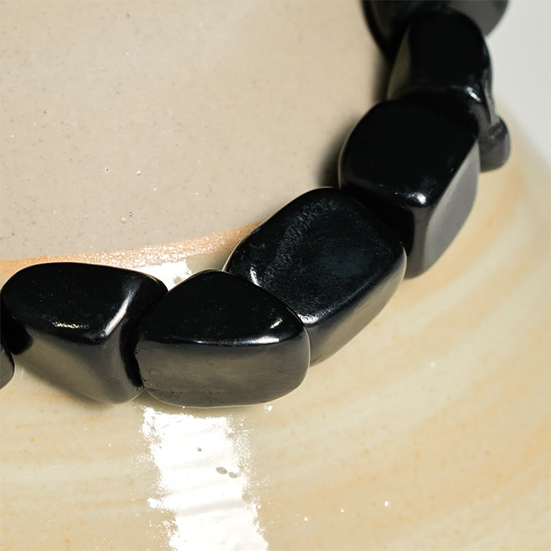 Nimara Ritual 8mm Natural Authentic Shungite Stone Protection Beaded Bracelet