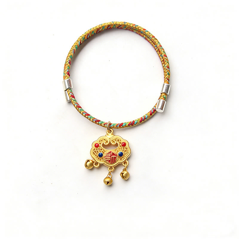 Nimara Ritual Handmade String Alloy Luck Blessings Adjustable Cats Small Dogs Pet Collar
