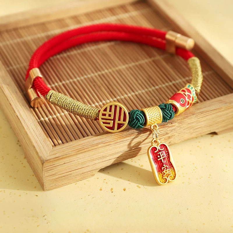 Nimara Ritual Metal Pendant Red String Peace Joy Blessing Protection Adjustable Cats Small Dogs Pet Collar