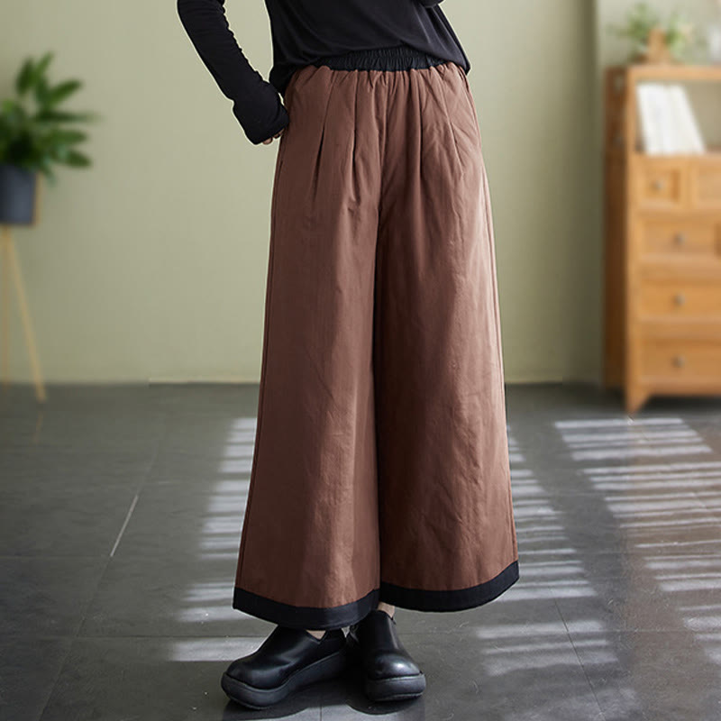 Nimara Ritual Casual Plain Women's Wide Leg Pants With Pockets
