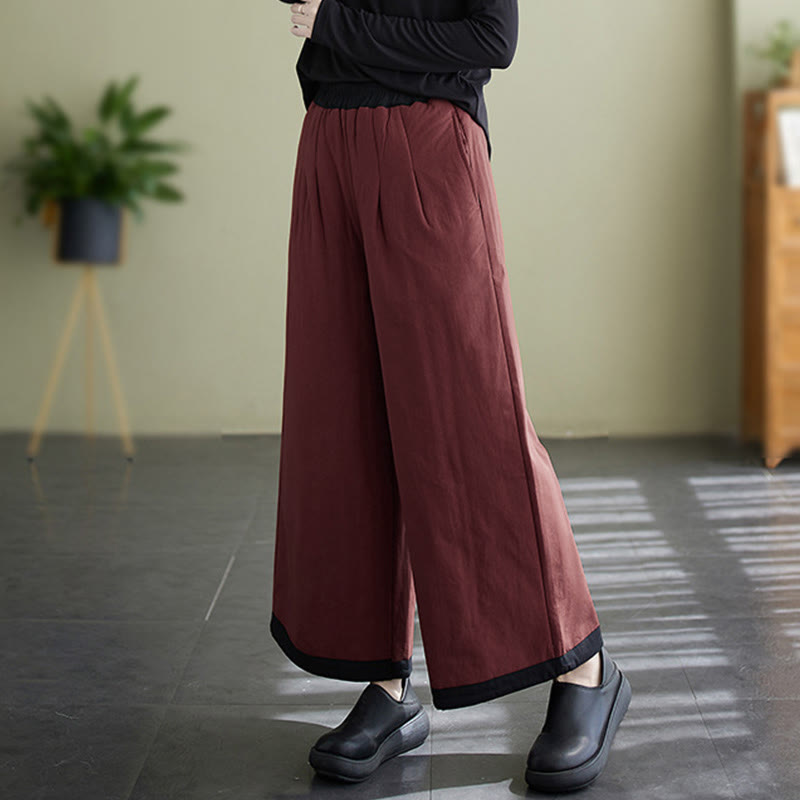 Nimara Ritual Casual Plain Women's Wide Leg Pants With Pockets