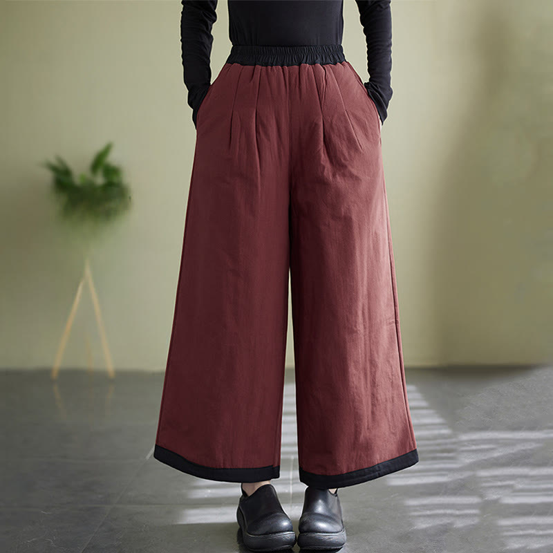 Nimara Ritual Casual Plain Women's Wide Leg Pants With Pockets