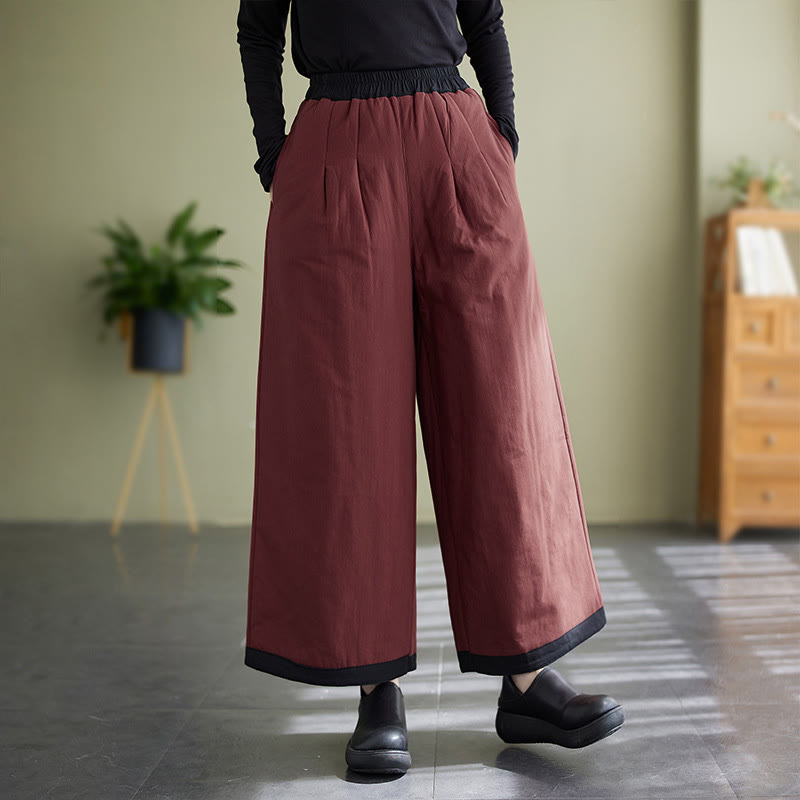 Nimara Ritual Casual Plain Women's Wide Leg Pants With Pockets