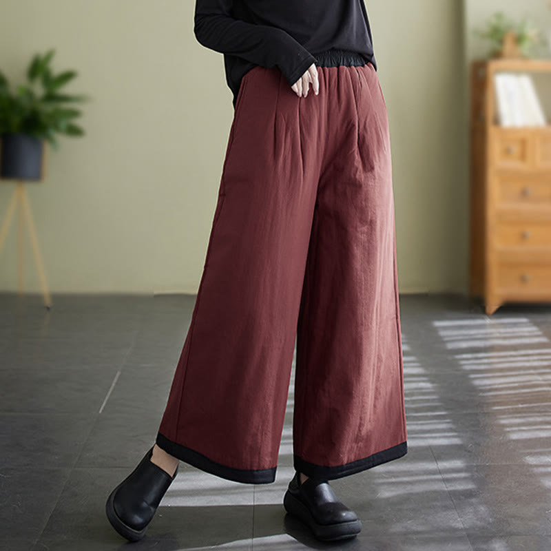 Nimara Ritual Casual Plain Women's Wide Leg Pants With Pockets