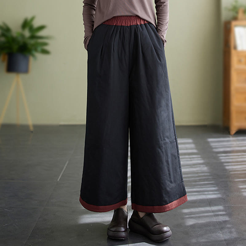 Nimara Ritual Casual Plain Women's Wide Leg Pants With Pockets