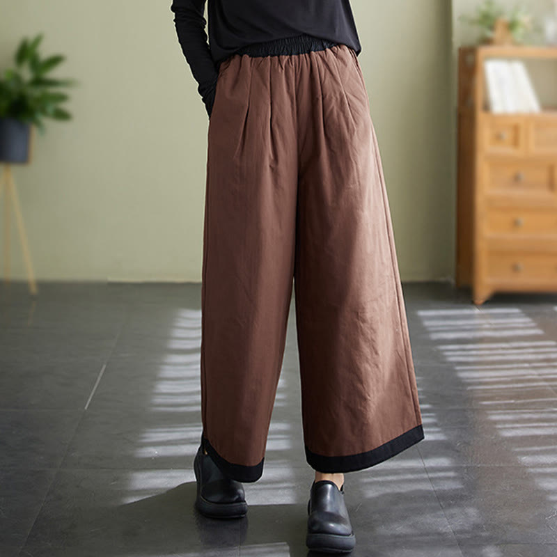 Nimara Ritual Casual Plain Women's Wide Leg Pants With Pockets