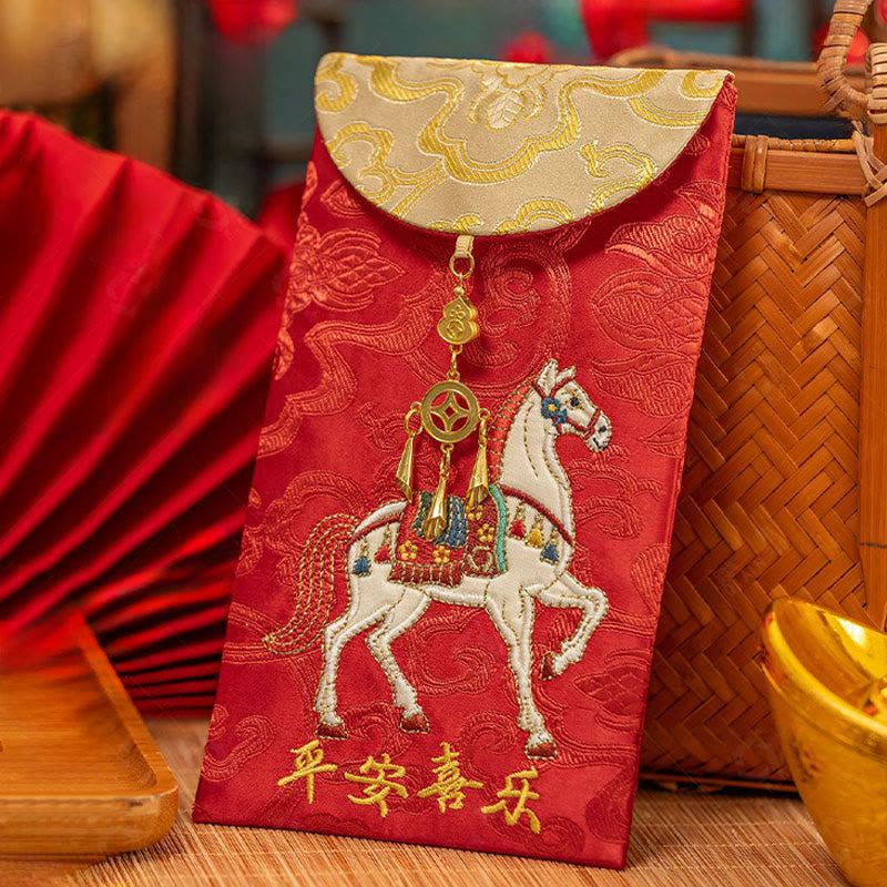 Nimara Ritual Chinese Red Envelope Embroidery Peace Joy Year Of The Horse 2026 New Year