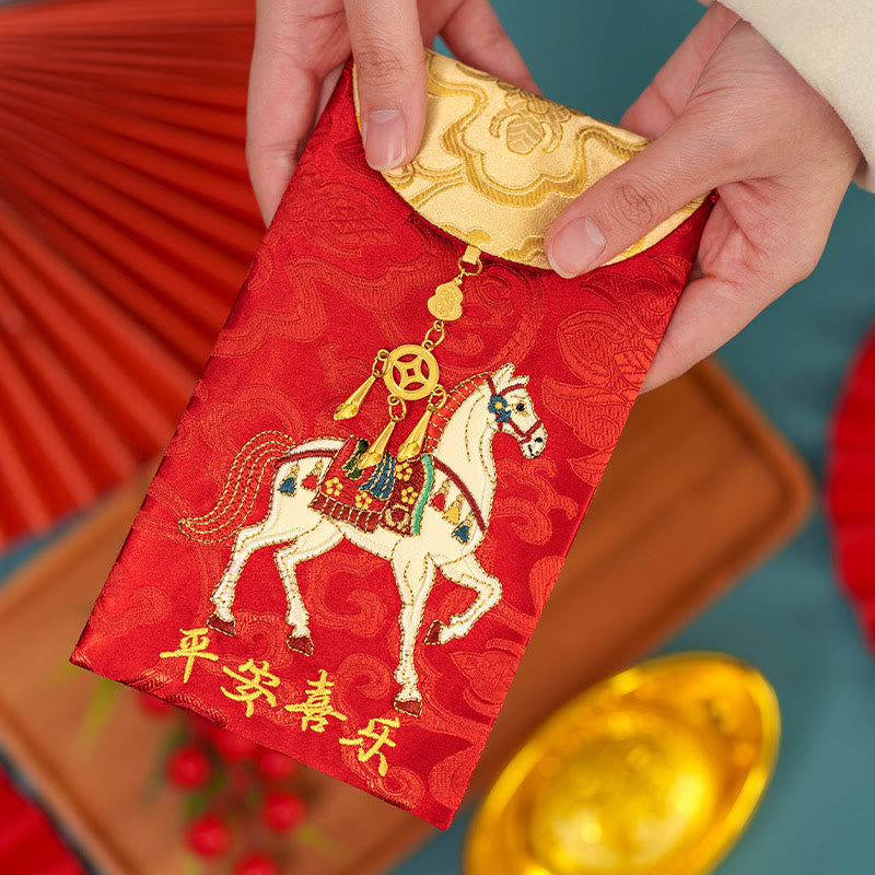 Nimara Ritual Chinese Red Envelope Embroidery Peace Joy Year Of The Horse 2026 New Year