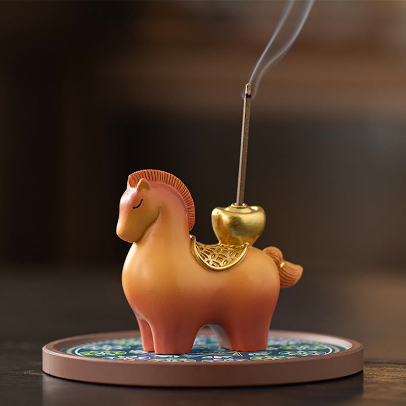 Nimara Ritual Year Of The Horse 2026 New Year Ingot Attracting Wealth Home Decoration Incense Burner
