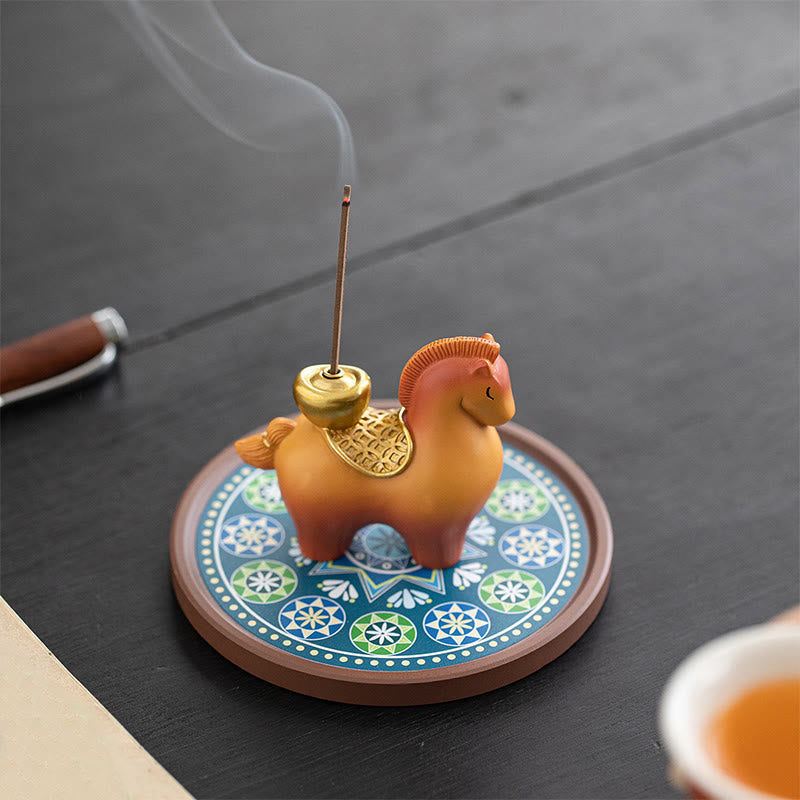 Nimara Ritual Year Of The Horse 2026 New Year Ingot Attracting Wealth Home Decoration Incense Burner