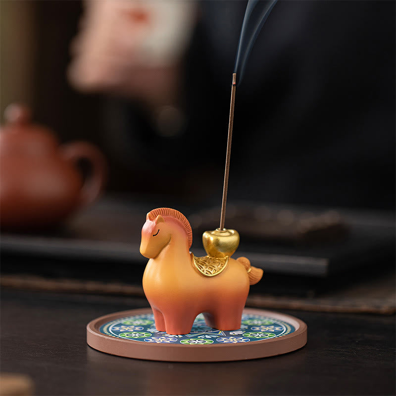 Nimara Ritual Year Of The Horse 2026 New Year Ingot Attracting Wealth Home Decoration Incense Burner
