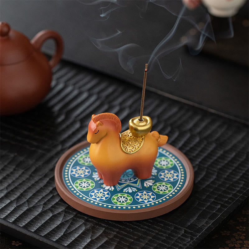 Nimara Ritual Year Of The Horse 2026 New Year Ingot Attracting Wealth Home Decoration Incense Burner