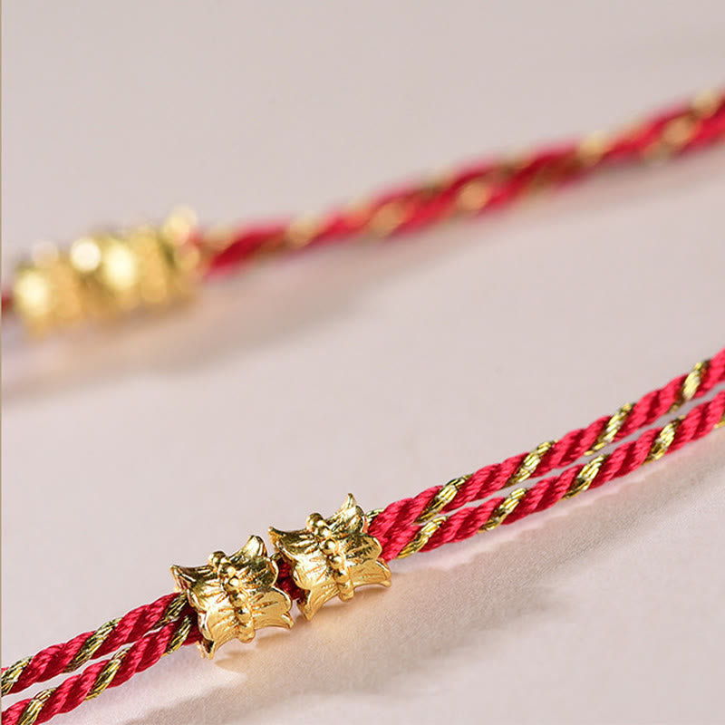 Nimara Ritual Five-Emperor Coins Copper Balance Hand-Woven String Bracelet