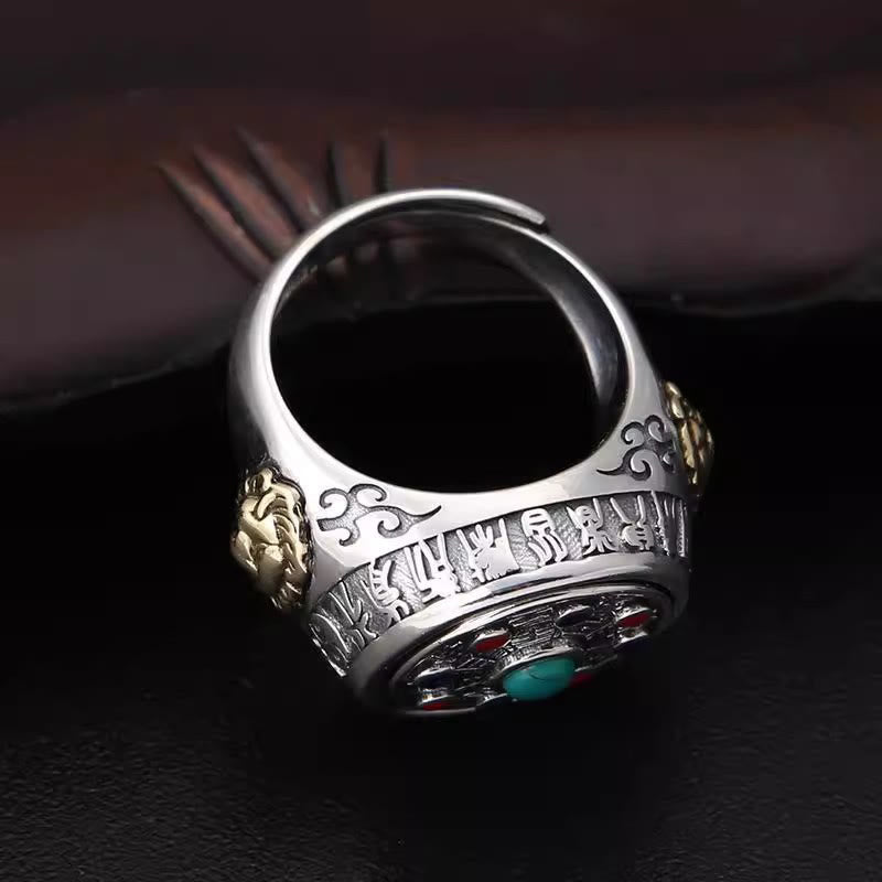 Nimara Ritual Copper Bagua Copper Coins Wealth Rotatable Adjustable Ring