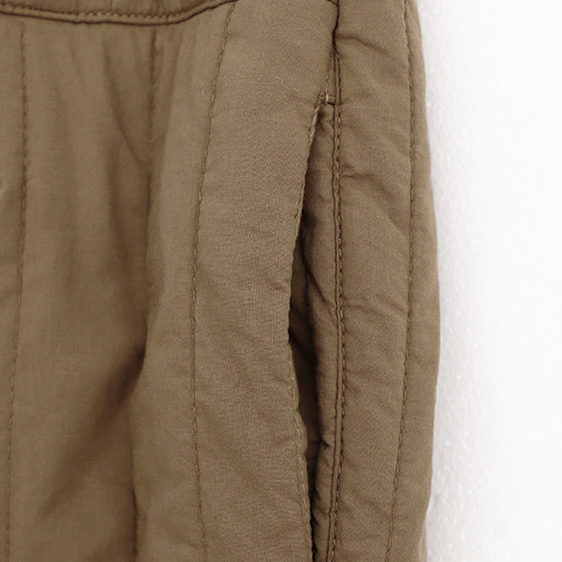 Nimara Ritual Winter Plain Color Blocking Design Cotton Women's Harem Pants With Pockets