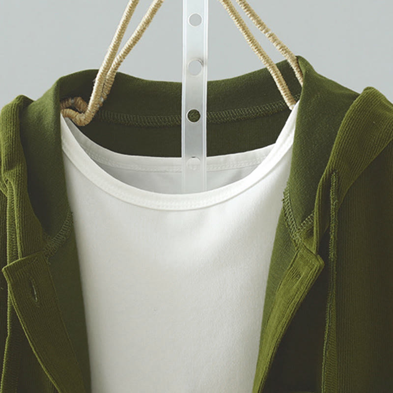 Nimara Ritual Solid Color Buttons Down Decorative Pocket Women's Long Sleeve Cardigan