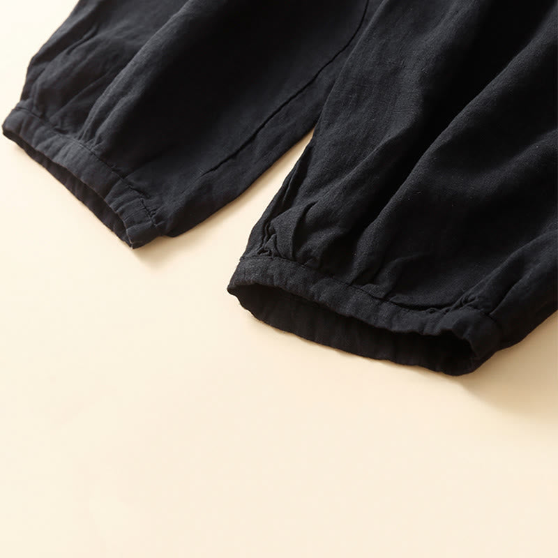 Nimara Ritual Commute Women's Plain Harem Capri Pants With Pockets