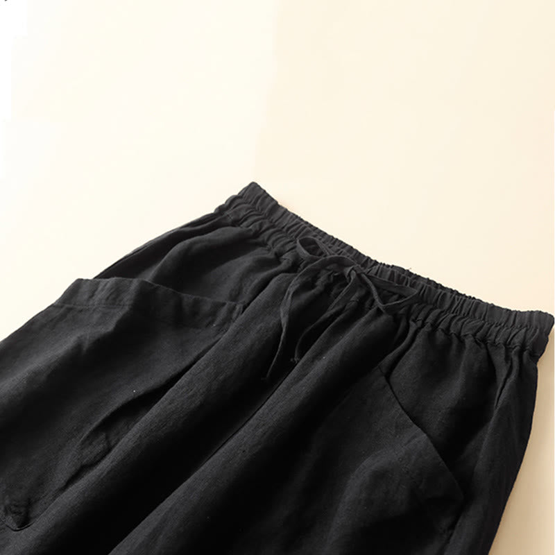Nimara Ritual Commute Women's Plain Harem Capri Pants With Pockets