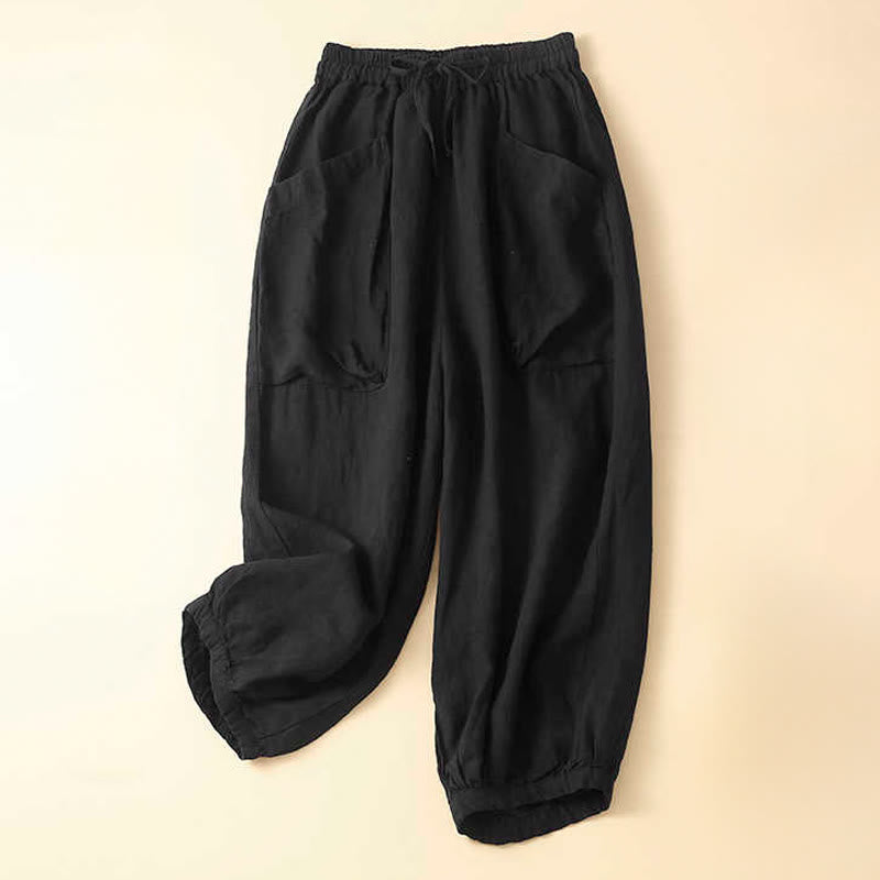 Nimara Ritual Commute Women's Plain Harem Capri Pants With Pockets