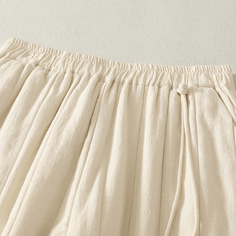 Nimara Ritual Plain Cotton Polyester Thick Women's Pants With Pockets