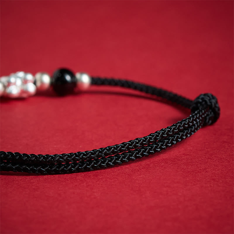 Nimara Ritual 999 Sterling Silver Red Agate Year Of The Horse Prosperity String Bracelet