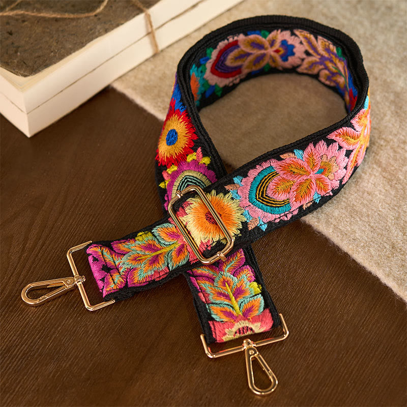 Nimara Ritual Multicolor Sunflower Embroidery Adjustable Handbags Crossbody Shoulder Bag Straps