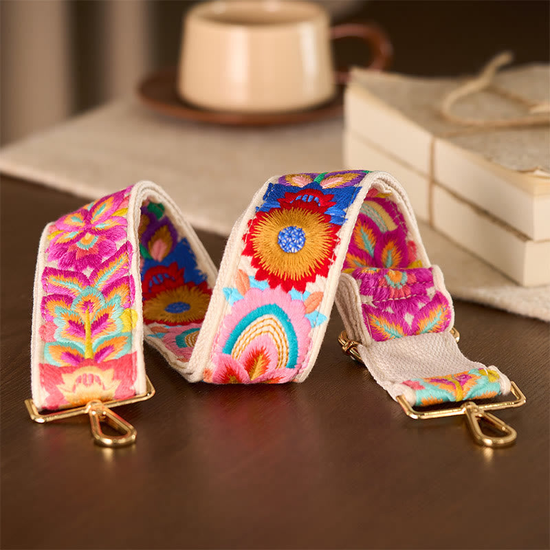Nimara Ritual Multicolor Sunflower Embroidery Adjustable Handbags Crossbody Shoulder Bag Straps