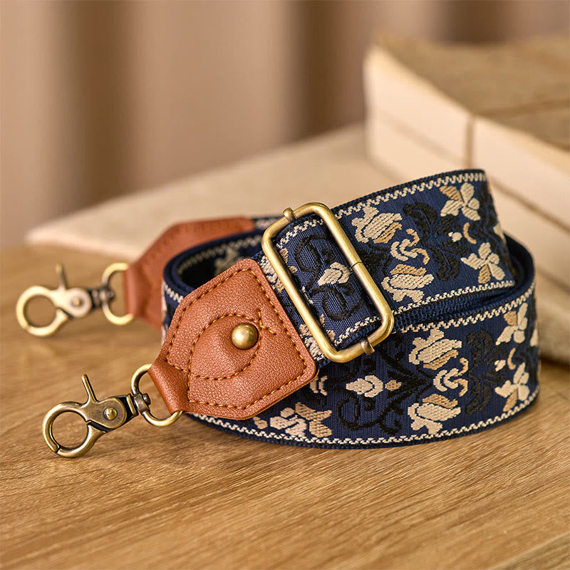 Nimara Ritual Flower Geometric Embroidery Adjustable Handbags Crossbody Shoulder Bag Straps Replacement
