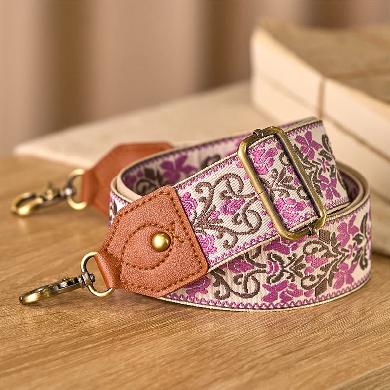 Nimara Ritual Flower Geometric Embroidery Adjustable Handbags Crossbody Shoulder Bag Straps Replacement