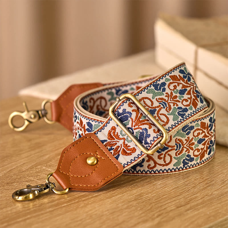 Nimara Ritual Flower Geometric Embroidery Adjustable Handbags Crossbody Shoulder Bag Straps Replacement