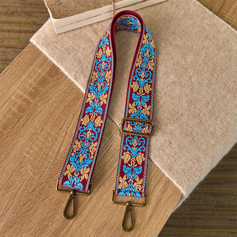 Nimara Ritual Bohemian Flower Geometric Embroidery Adjustable Handbags Crossbody Shoulder Bag Purse Straps Replacement