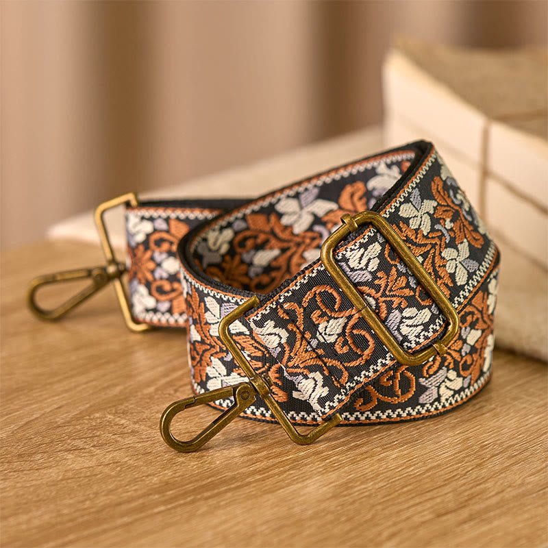Nimara Ritual Bohemian Brown Flower Vine Adjustable Handbags Crossbody Shoulder Bag Straps Replacement