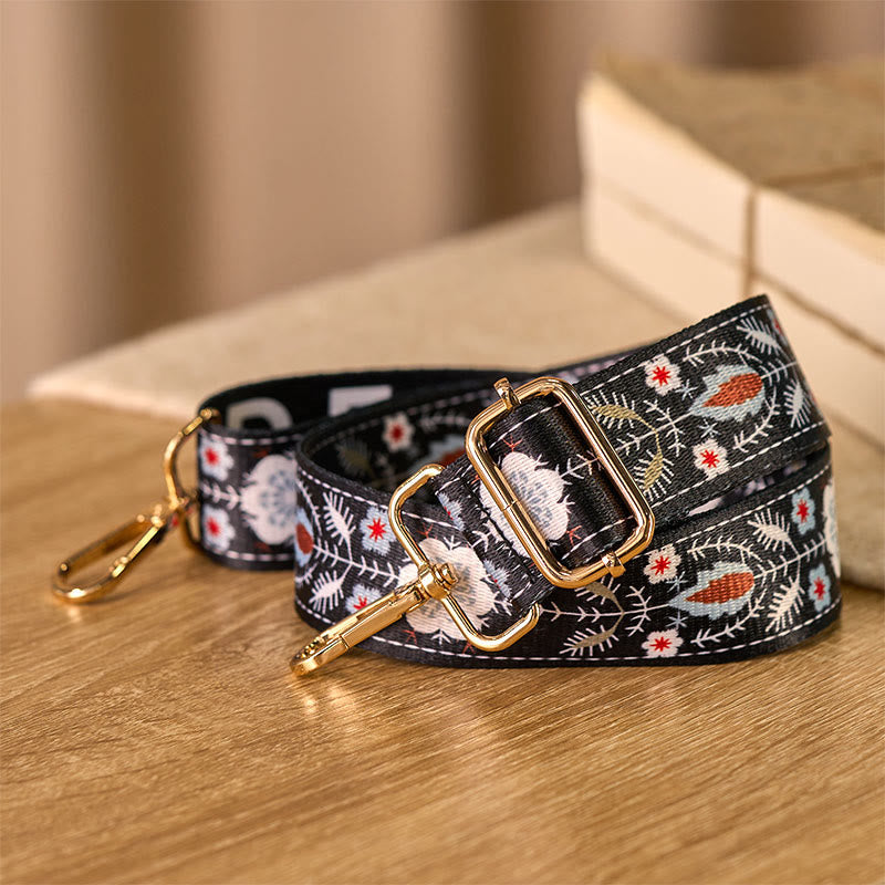 Nimara Ritual Boho Flowers Leaves Geometric Jacquard Adjustable Handbags Crossbody Shoulder Bag Straps Replacement