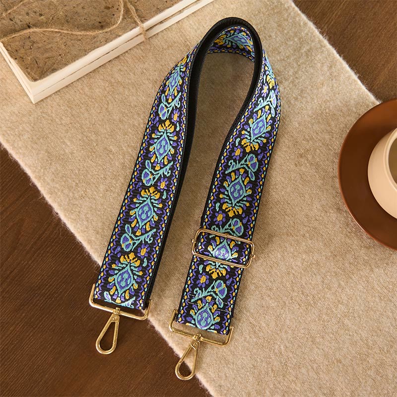 Nimara Ritual Bohemian Flower Geometric Stripes Embroidery Adjustable Handbags Crossbody Shoulder Bag Purse Straps Replacement