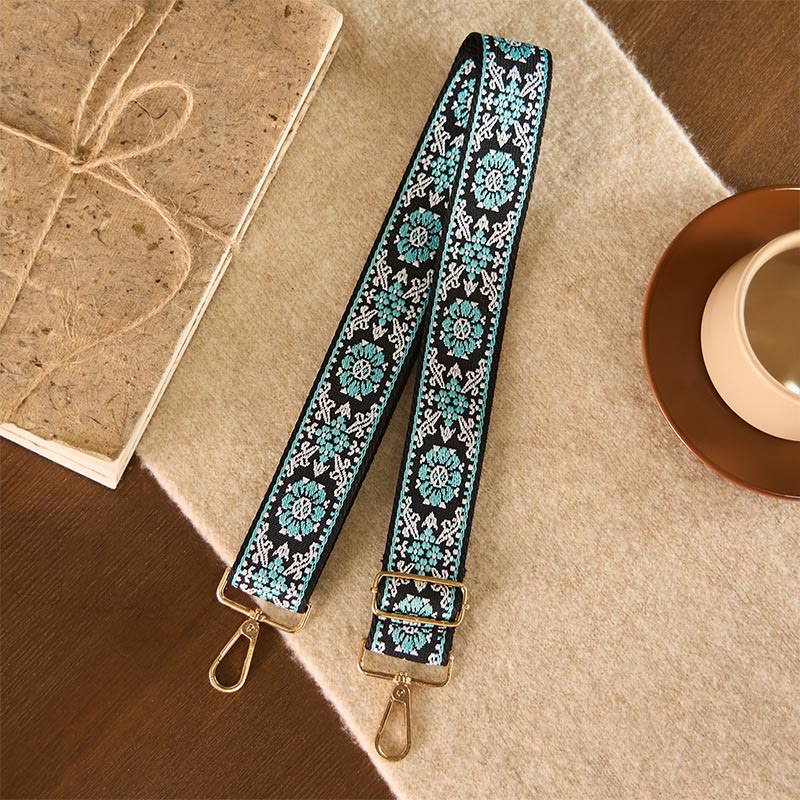 Nimara Ritual Bohemian Round Flower Geometric Embroidery Adjustable Handbags Crossbody Shoulder Bag Purse Straps Replacement