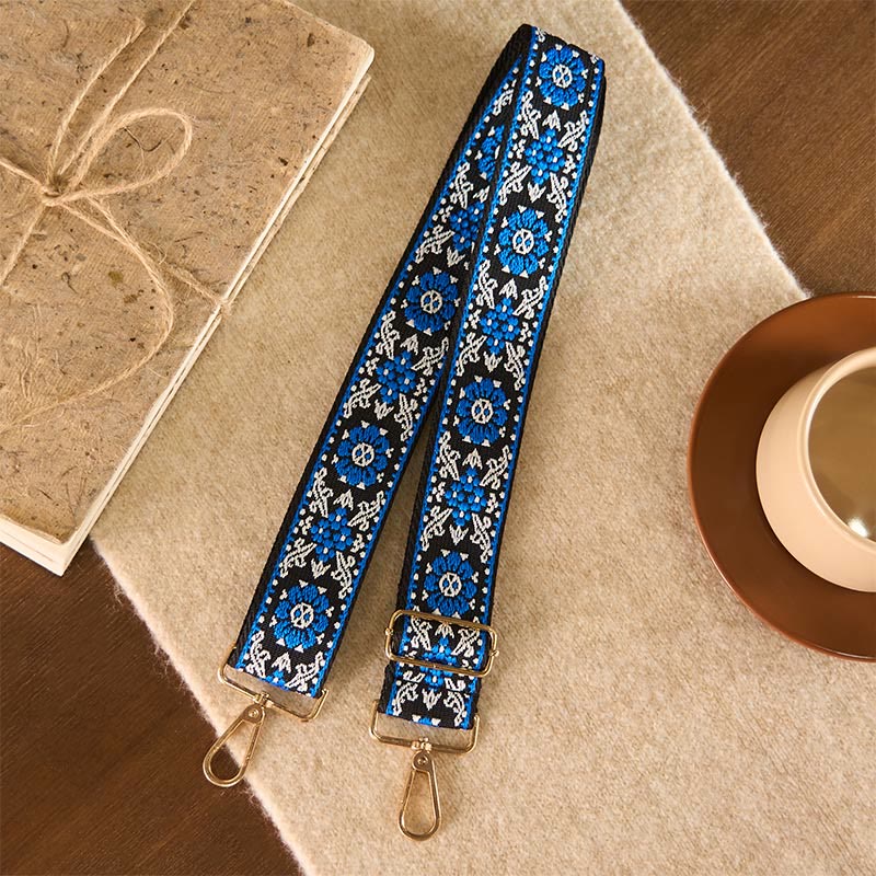 Nimara Ritual Bohemian Round Flower Geometric Embroidery Adjustable Handbags Crossbody Shoulder Bag Purse Straps Replacement