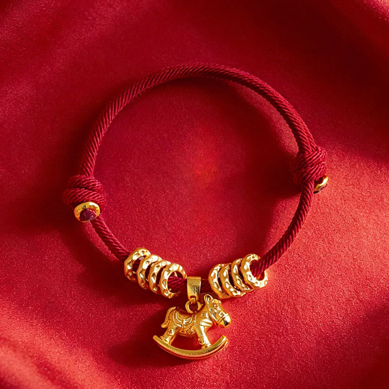 Nimara Ritual Year Of The Horse Simple Horse Circle Charm Rope Faith Bracelet