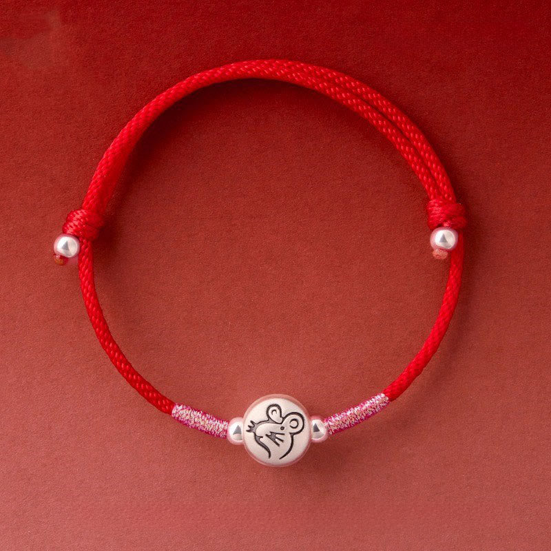 Nimara Ritual Year of the Horse 999 Sterling Silver Red String Luck Bracelet