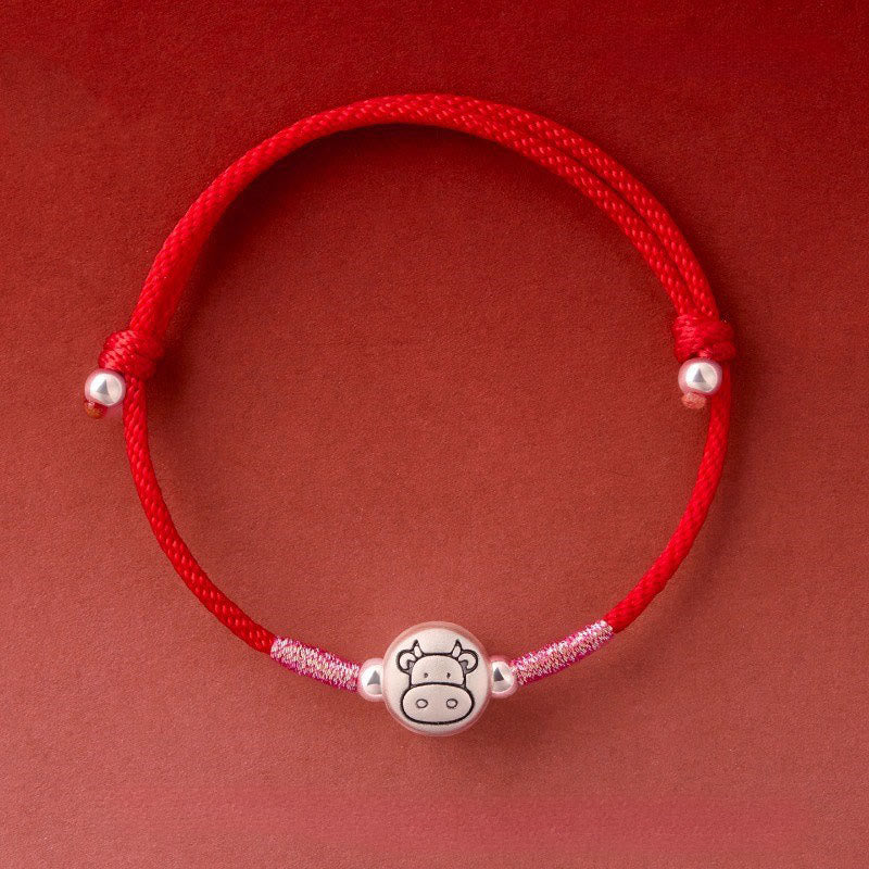 Nimara Ritual Year of the Horse 999 Sterling Silver Red String Luck Bracelet