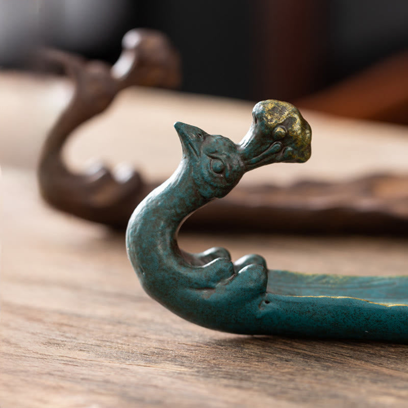 Nimara Ritual Peacock Shape Fortune Home Decoration Incense Burner