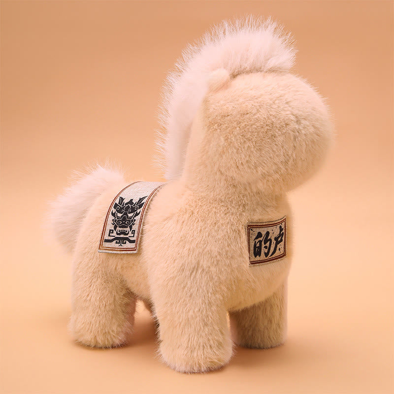 Nimara Ritual Year Of The Horse Embroidered Saddle Pad Plush Doll Home Decoration