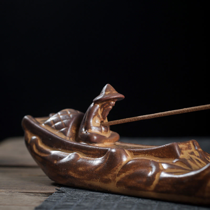Nimara Ritual Small Boat Cicada Home Decoration Incense Burner
