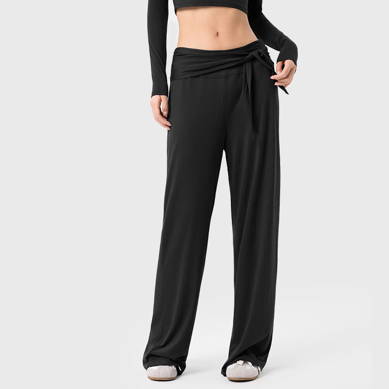 Nimara Ritual Casual Lace-up Breathable Sports Women's Wide Leg Pants