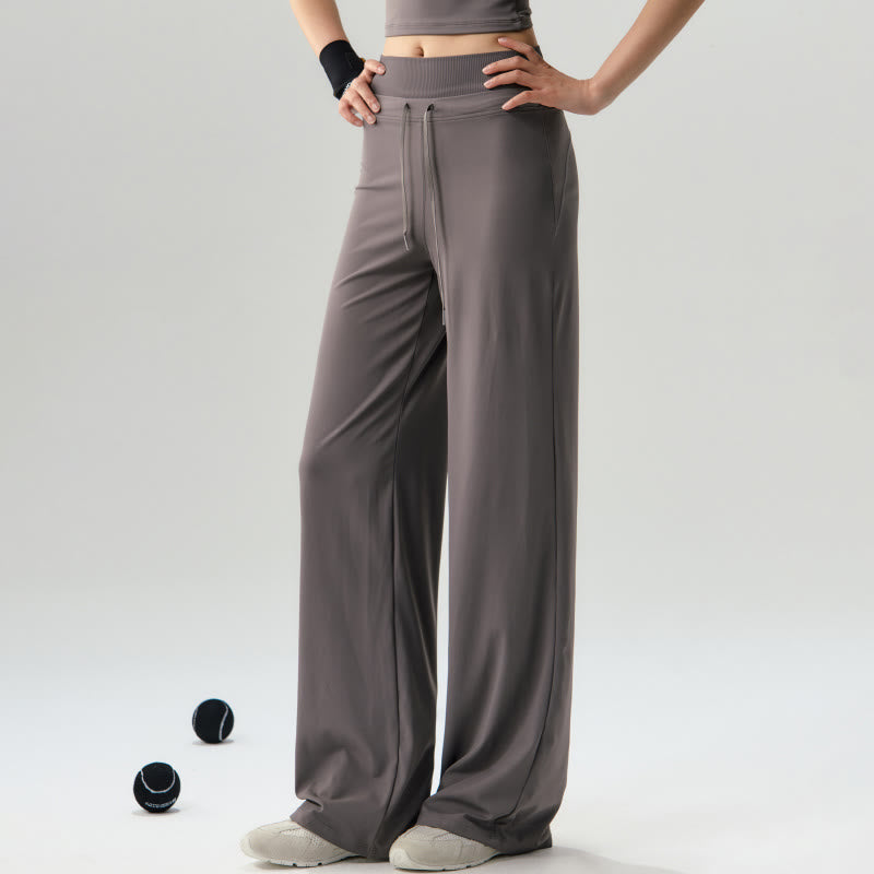 Nimara Ritual Casual Drawstring Yoga Sports Gym Elastic Waist Women's Wide Leg Pants
