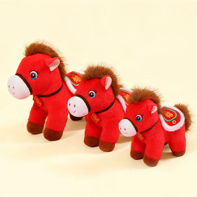 Nimara Ritual Year Of The Horse Fu Character Plush Horse Doll Prosperity Fortune Home Decoration